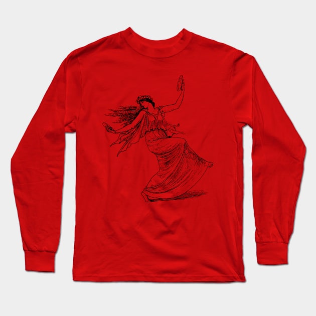 retro dancing gırl Long Sleeve T-Shirt by brighter bolder louder